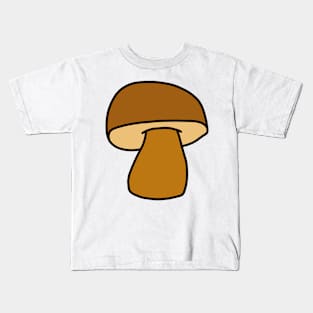 Porcini Mushroom Pattern Kids T-Shirt